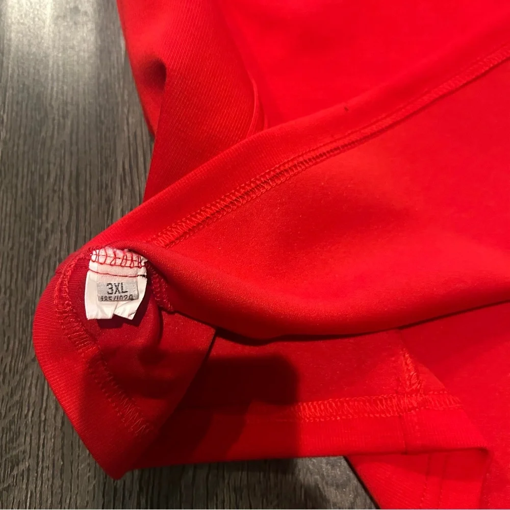 Red Hooded Dress with Zipper - Picture 8 of 11